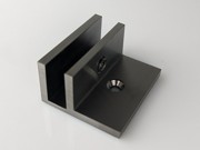 Square - F-Shelf Clip - 50mm x 43mm x 24mm - Brushed Gun Black Finish